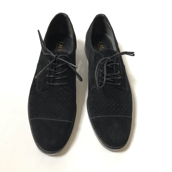 LAUREN Ralph Lauren Perforated Suede Oxfords 7.5 - Picture 4 of 8